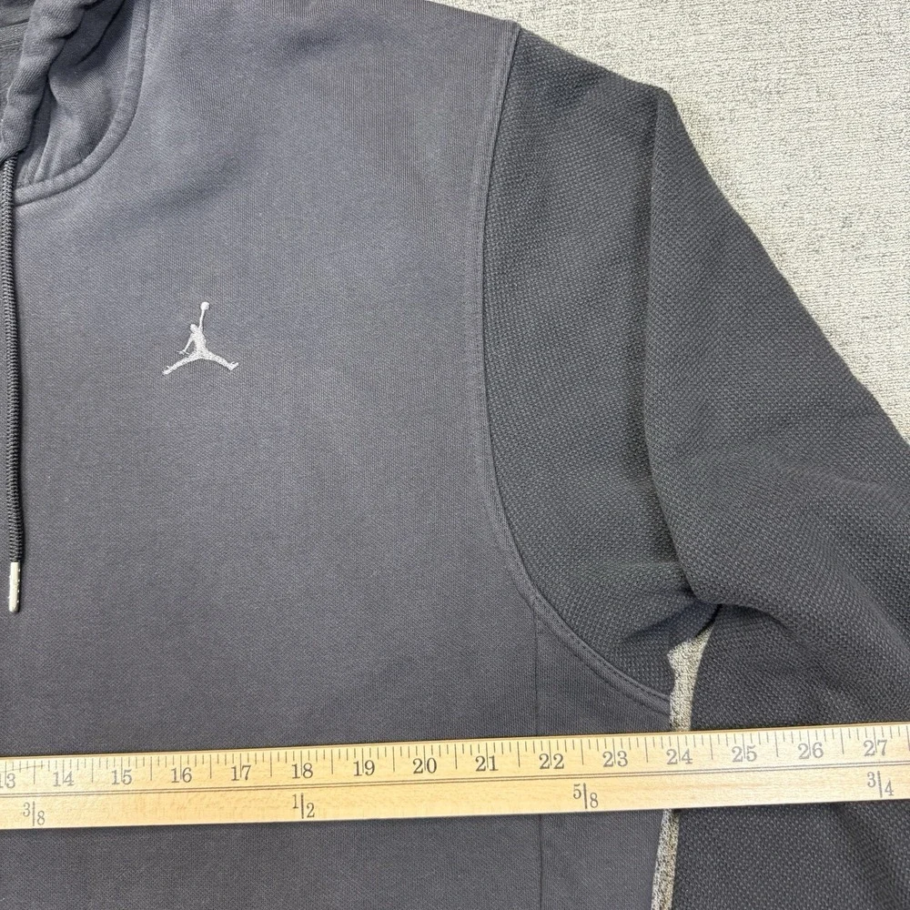 Y2K Jordan Hoodie Full Zip Black Mens XL Spellout Jacket Jump Man Logo‎